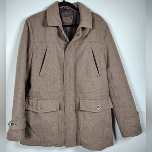 Tasso Elba Men's Tan Field Wool Blend Jacket Size Medium